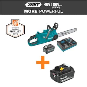 XGT 18 in. 40V max Brushless Electric Cordless Chainsaw Kit (5.0Ah) with 40V Max XGT 4.0Ah Battery
