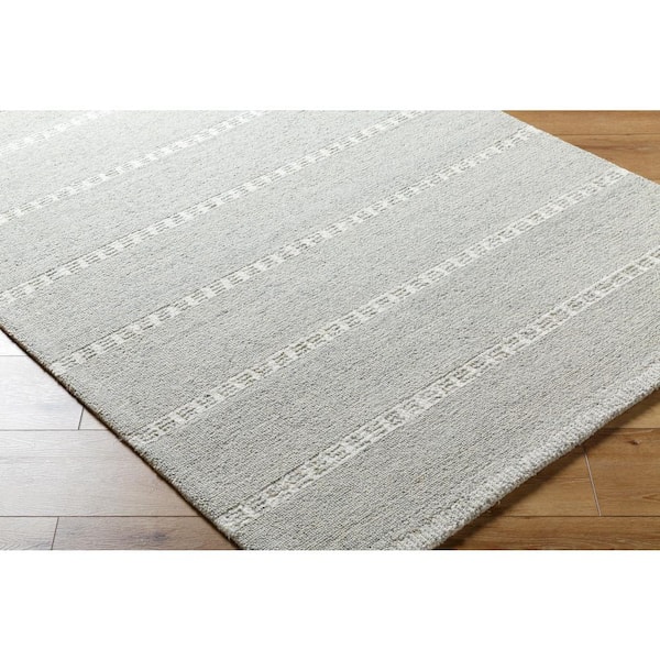 Brook Gray/Off white 2 ft. x 3 ft. Modern Indoor Area Rug