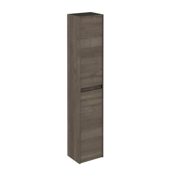 Ambra Column 11.8 in. W x 9.3 in. D x 59.1 in. H Wall Mount Bathroom Column in Samara Ash
