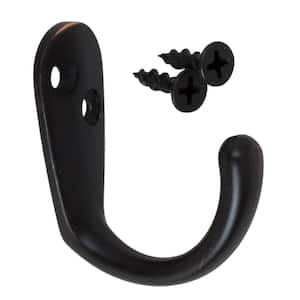 1-3/4 in. x 1-1/2 in. Oil Rubbed Bronze Small Robe/Coat Hooks (10-Pack)