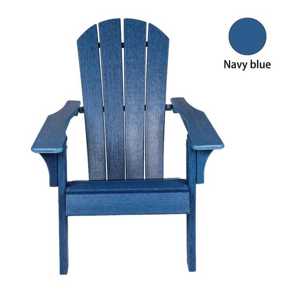 HOTEBIKE Blue Ergonomic Comfort Widely Plastic Patio Adirondack Chair Outdoor