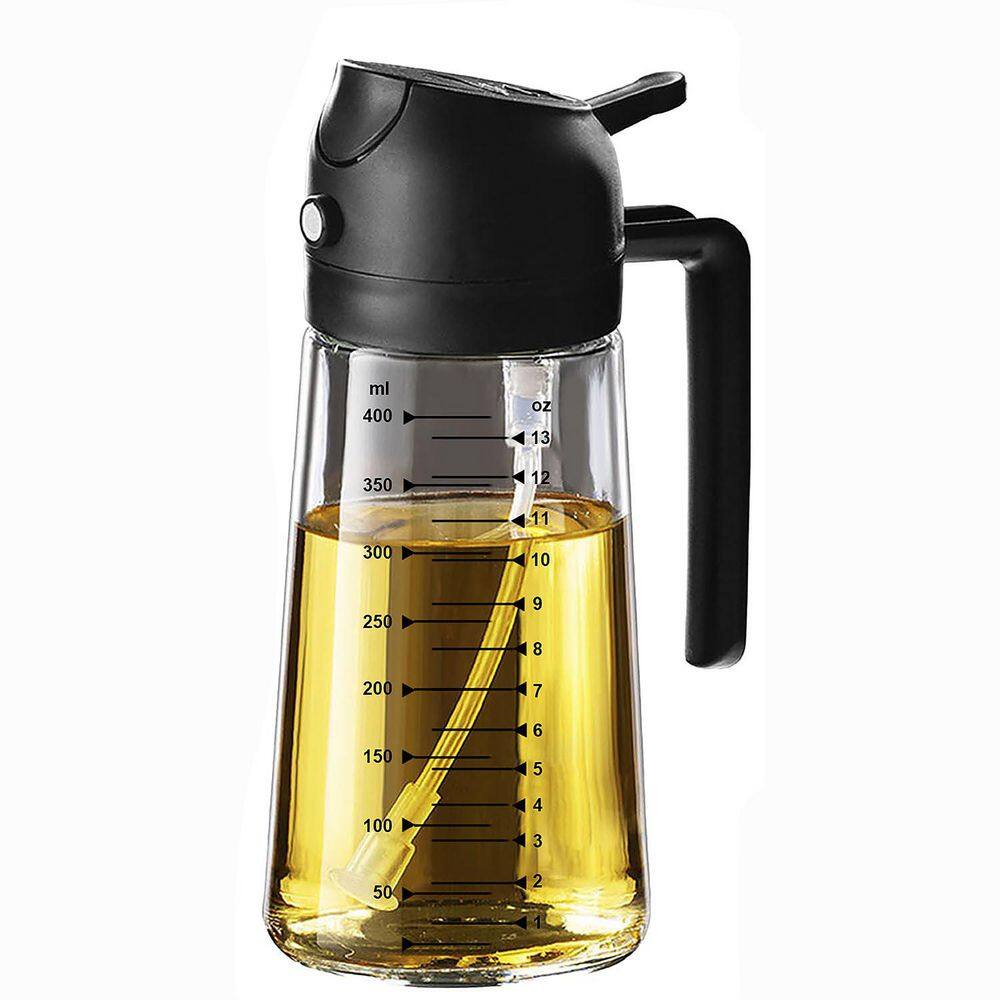 Glass Olive Oil Sprayer and Dispenser for Kitchen, 16 oz./470 ml, 2-in-1 Design, Ideal for Cooking, Salad, and BBQ-Black price history on PriceWatchPro