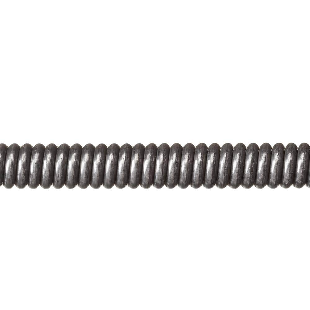 25 ft Black Steel Drain Auger Cable with Male Coupling