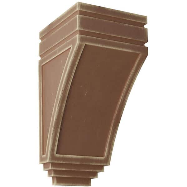 Ekena Millwork 5 in. x 10-1/2 in. x 6 in. Weathered Brown Medium San Juan Wood Vintage Decor Corbel