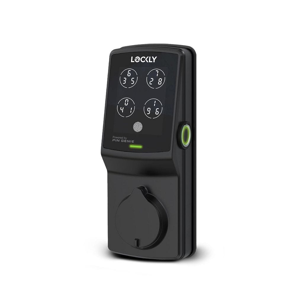 Matte Black Smart Deadbolt with Fingerprint and Keypad