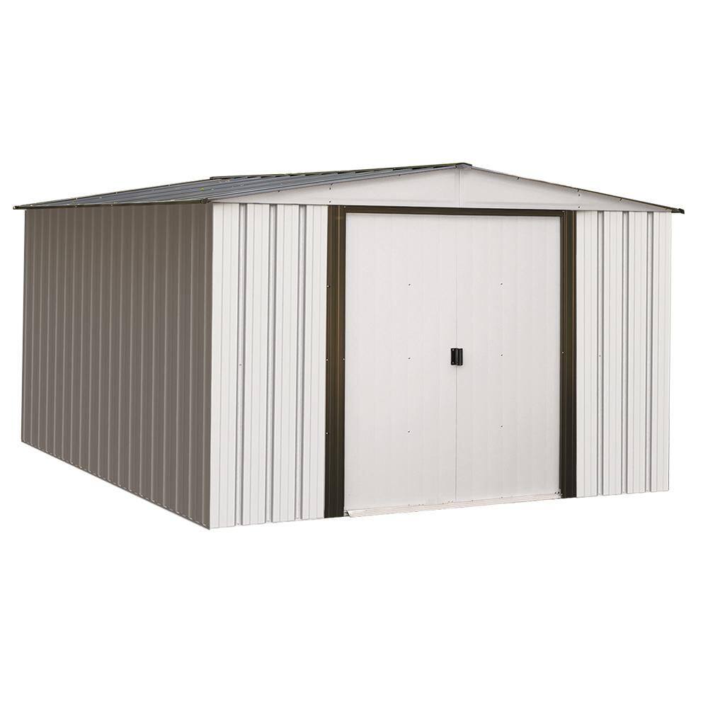 Newport 10 ft. W x 12 ft. D 2 Coffee Galvanized Metal Shed price history on PriceWatchPro