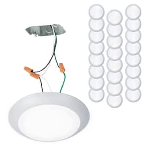 Disc 6 in. 1-Light White LED Flush Mount (24-Pack)