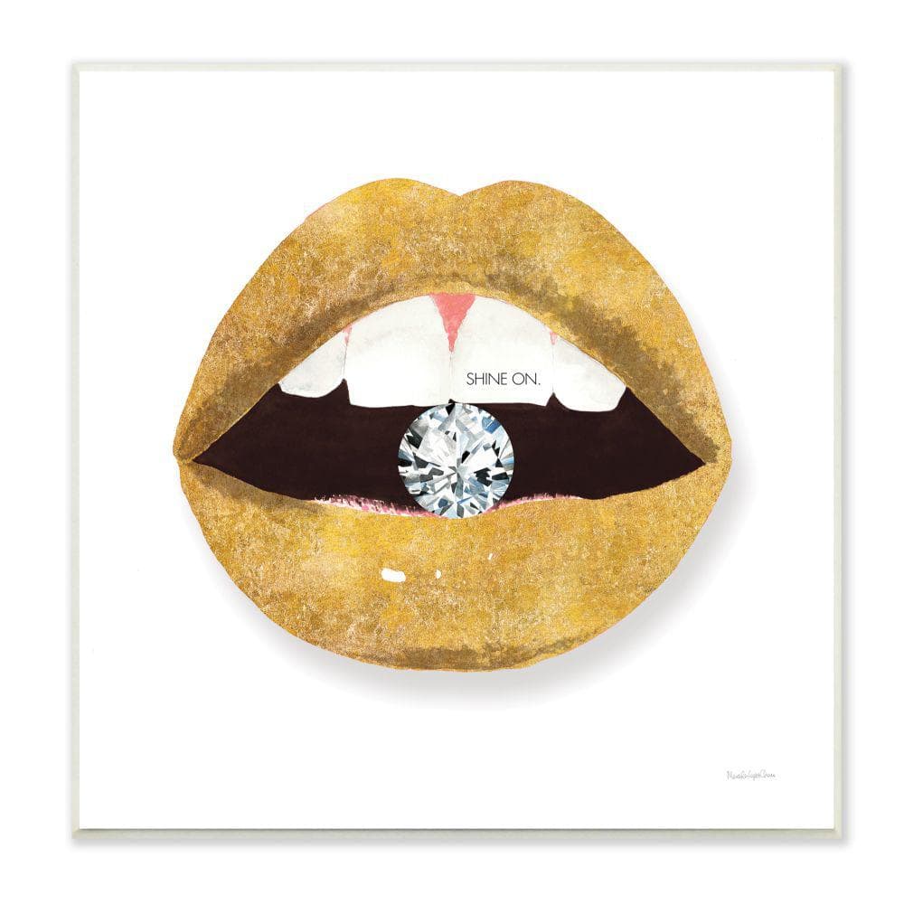 Louis Vuitton Dripping Lips White Can - Canvas Print