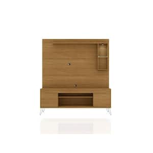 Baxter 63 in. Cinnamon Composite Entertainment Center Fits TVs Up to 55 in. with Storage Doors