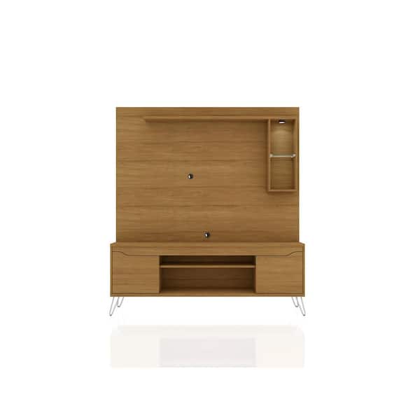 Luxor Baxter 63 in. Cinnamon Composite Entertainment Center Fits TVs Up to 55 in. with Storage Doors