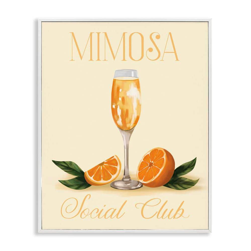 Mimosa Social Club by Hey Bre Creative Studio White Framed Food Giclee Art Print 14 in. x 11 in. price history on PriceWatchPro