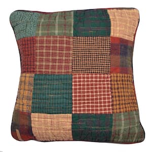 Campfire Square Multi-Colored Polyester 15 in. x 15 in. Square Throw Pillow