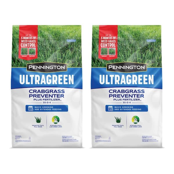 Pennington 12.5 lbs. Crabgrass Preventer Plus Lawn Fertilizer 30-0-4 5M (2-Pack)
