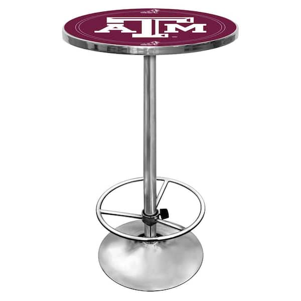 Trademark Texas A&M University Chrome Pub/Bar Table