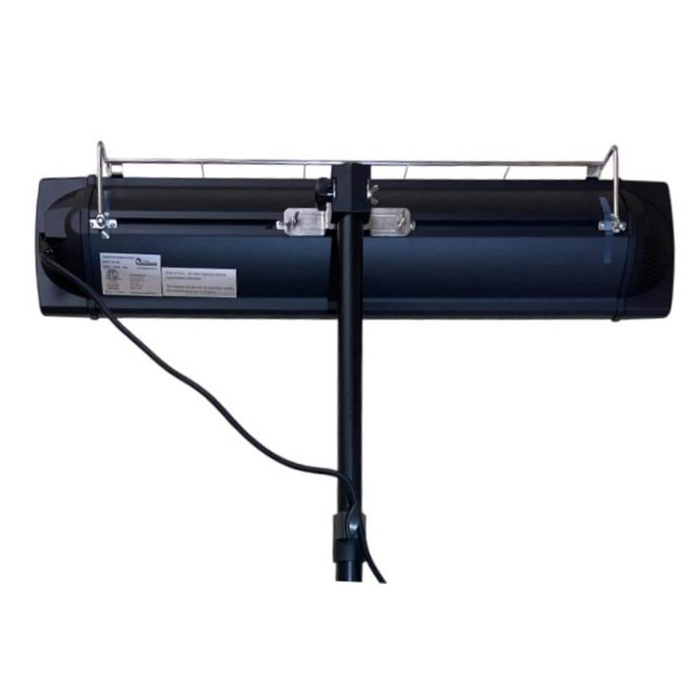 Black Electric Infrared Patio Heater with Tripod and Remote