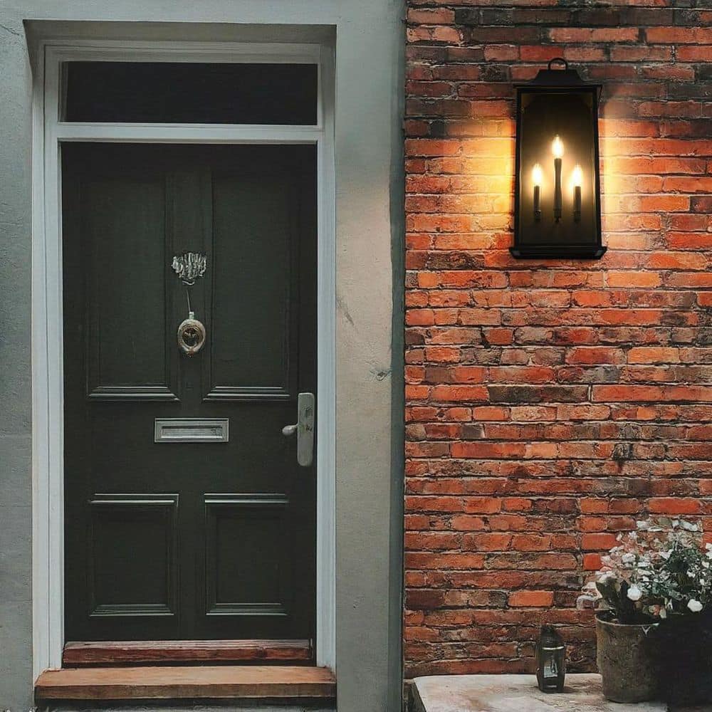 25 in. Black Outdoor Hardwired Wall Sconce with No Bulbs Included price history on PriceWatchPro