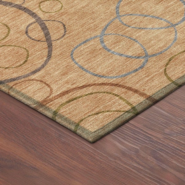 Chantille Machine Washable Indoor/Outdoor Abstract ACN2408 Copper 10 ft. x 14 ft. Area Rug