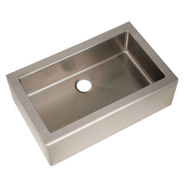 Astracast Farmhouse Apron Front Stainless Steel 33 in. Single Basin Kitchen Sink