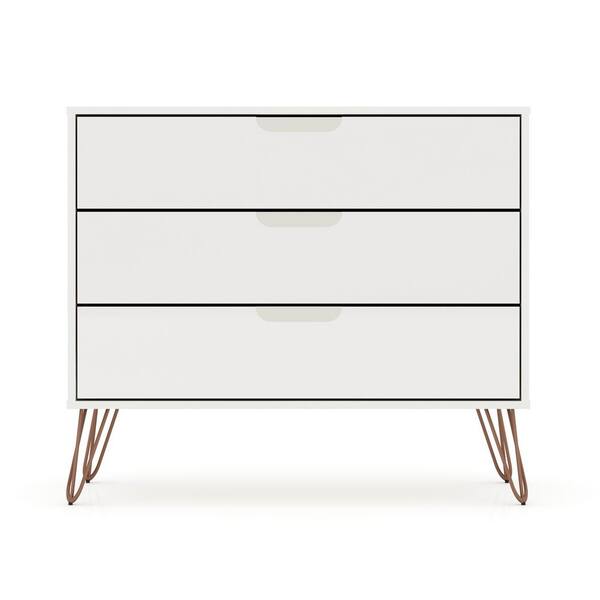 manhattan comfort rockefeller mid-century modern 3 drawer bedroom dresser Manhattan Comfort Rockefeller 35" Dresser (3-Drawer) - On Sale - Bed Bath & Beyond