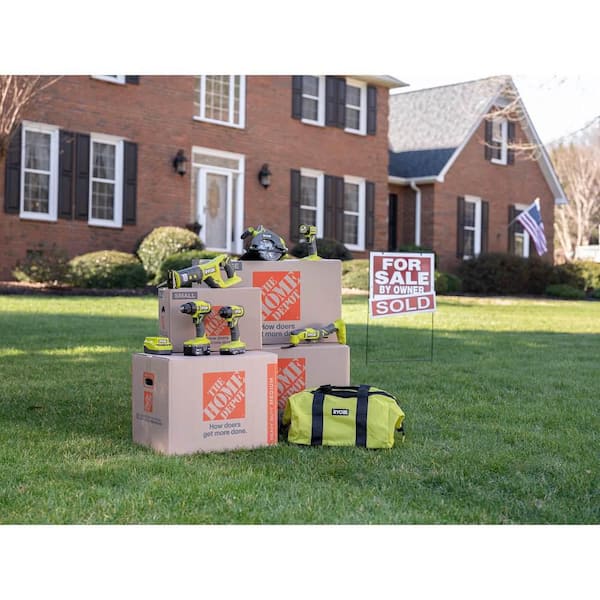 RYOBI - ONE+ 18V Cordless 6-Tool Combo Kit with 1.5 Ah Battery, 4.0 Ah Battery, and Charger