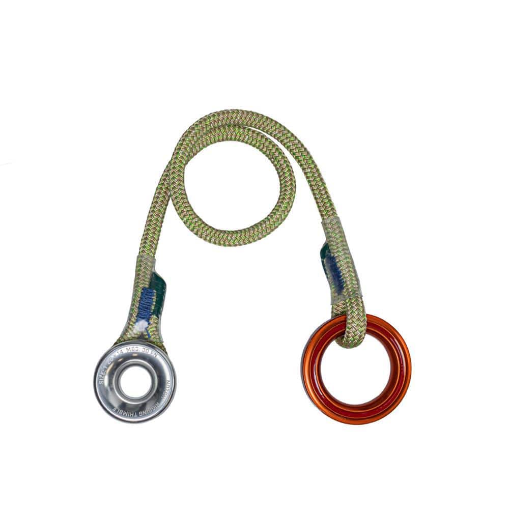 34 in Green Nylon Friction Saver with Aluminum Rings