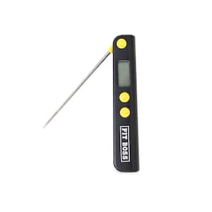 Pocket Thermometer Instant Read with LED Readout Perfect for Grill or Smoker with Collapsible Internal Probe