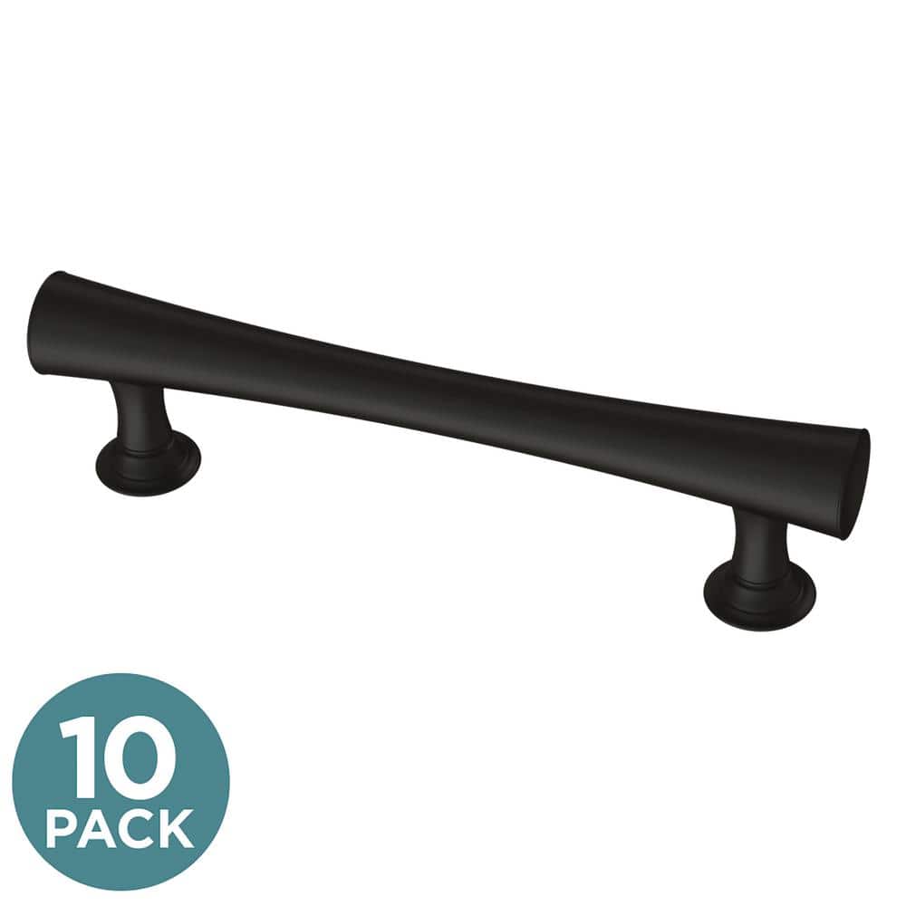 10-Pack Drum 3-3/4 in. (96 mm) Modern Matte Black Cabinet Drawer Pulls price history on PriceWatchPro