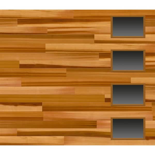 Clopay Modern Steel 8 ft. x 7 ft. 18.4 R-Value Insulated Wood Look Plank Cedar Garage Door with Windows