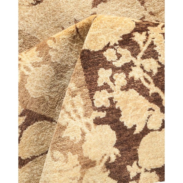 Mogul Brown 5 ft. x 8 ft. Oriental Wool Indoor Area Rug