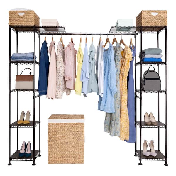 Seville Classics Expandable Closet Organizer, Silver