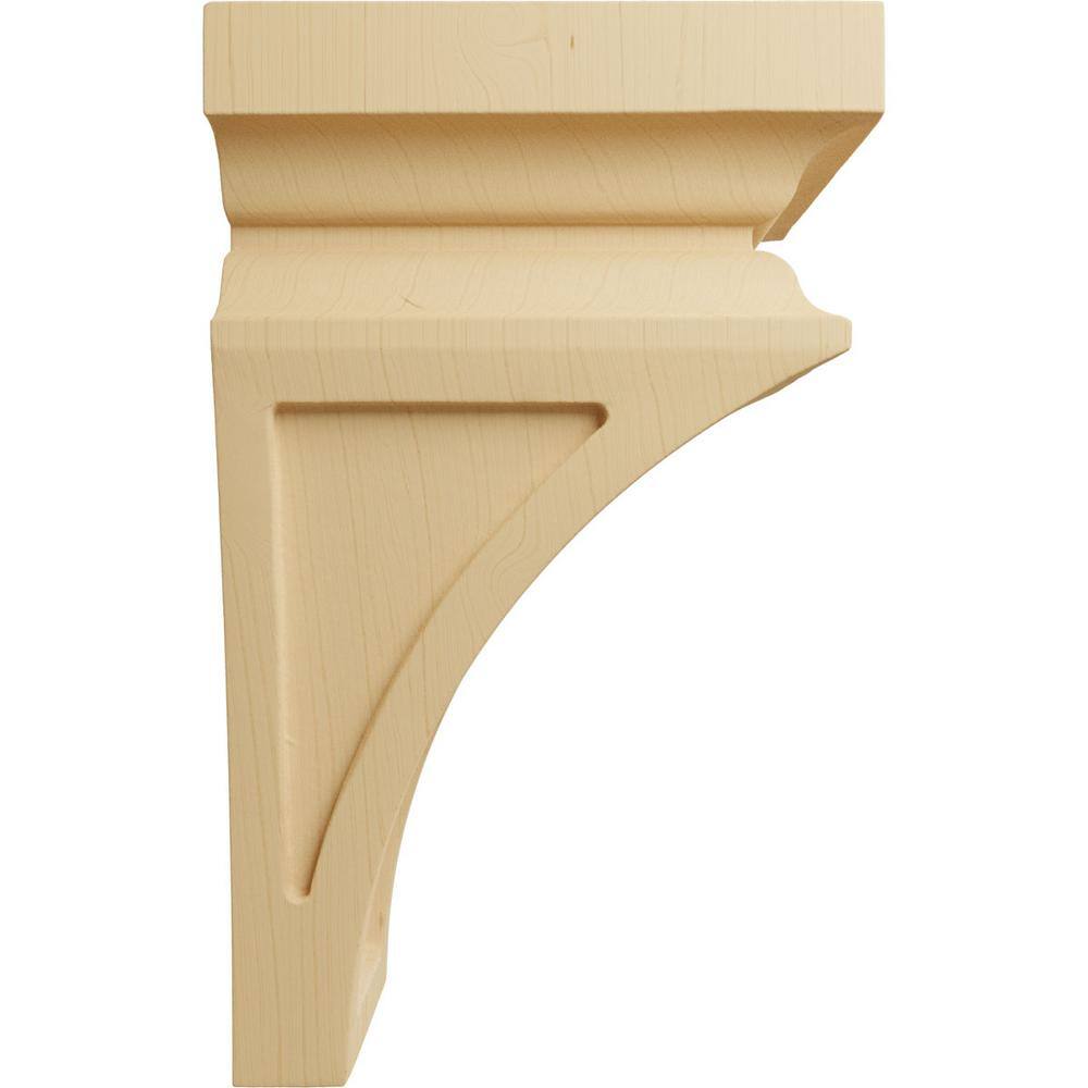 Alder Wood 8" Hand-Carved Decorative Corbel