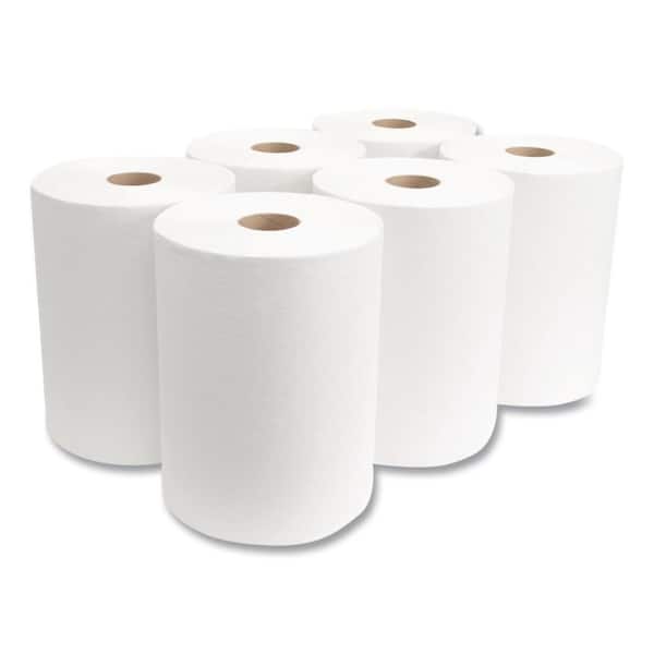 Morcon 10 inch Roll Towels, 1-Ply, 10 x 800 ft, White, 6 Rolls/Carton