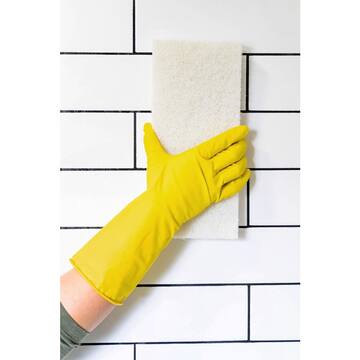 4.5 in. x 10 in. x 1 in. White Scrub Pad Light Duty (6-Pack)