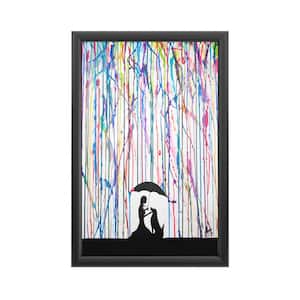 "Sempre" by Marc Allante Framed with LED Light Painting Abstract Wall Art 24 in. x 16 in.