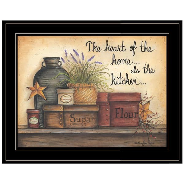 HomeRoots Charlie Heart of the Home 1-Piece Framed Wall Art 15 in. x 19 in.