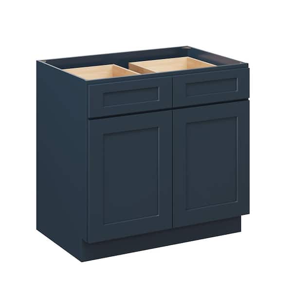 Ready to Assemble Standard 24 in. x 34-1/2 in. x 24 in. Drawer Base Cabinet in Carbon Marine Wood Ready to Assemble Standard 24 in. x 34-1/2 in. x 24 in. Drawer Base Cabinet in Carbon Marine Wood