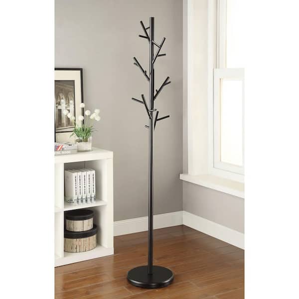 Coaster 18-Hook Black Coat Rack