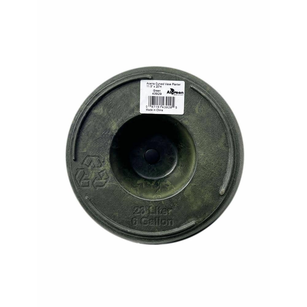 20" Green Composite Stone and Resin Outdoor Planter