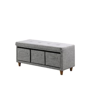 Amelia Gray 39.5 in. 100% Polyester Bedroom Bench Backless Upholstered