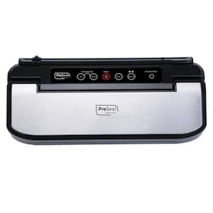 Black Food Vacuum Sealer with 11.8 in. Airtight Heat Seal, Dry and Moist Modes, Bag Cutter, Starter Kit Included