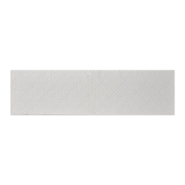 Austell Solid 2 ft. x 6 ft. Ivory Geometric Runner Rug