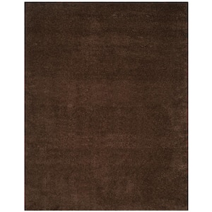 Santa Monica Shag Brown 7 ft. x 10 ft. Solid Area Rug