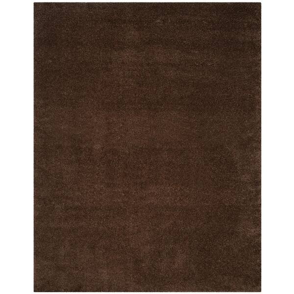 SAFAVIEH Santa Monica Shag Brown 8 ft. x 10 ft. Solid Area Rug