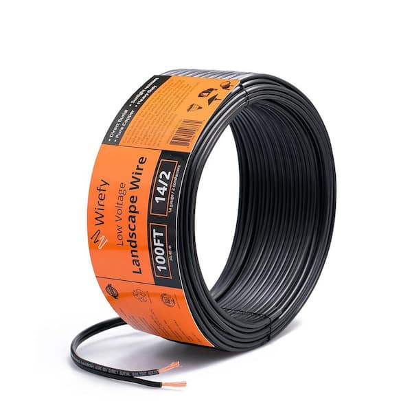 100 ft. 14 / 2 41# Conductors Stranded Non-Grounded Low Voltage Landscape Lighting Wire Pre-Cut Length for Pathway