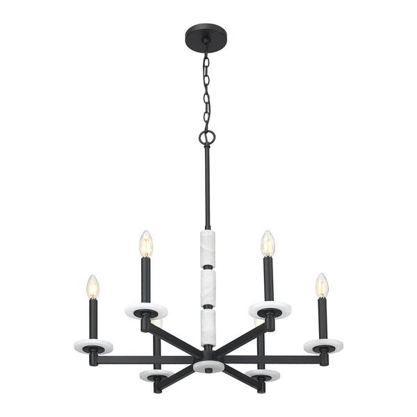 Filament Design - Kaden 6 Light Matte Black Chandelier for Indoor Use with No Bulbs Included