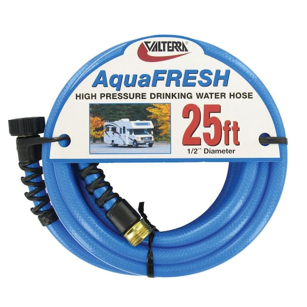 Valterra AquaFresh High Pressure Drinking Water Hose with Hose Savers - Blue
