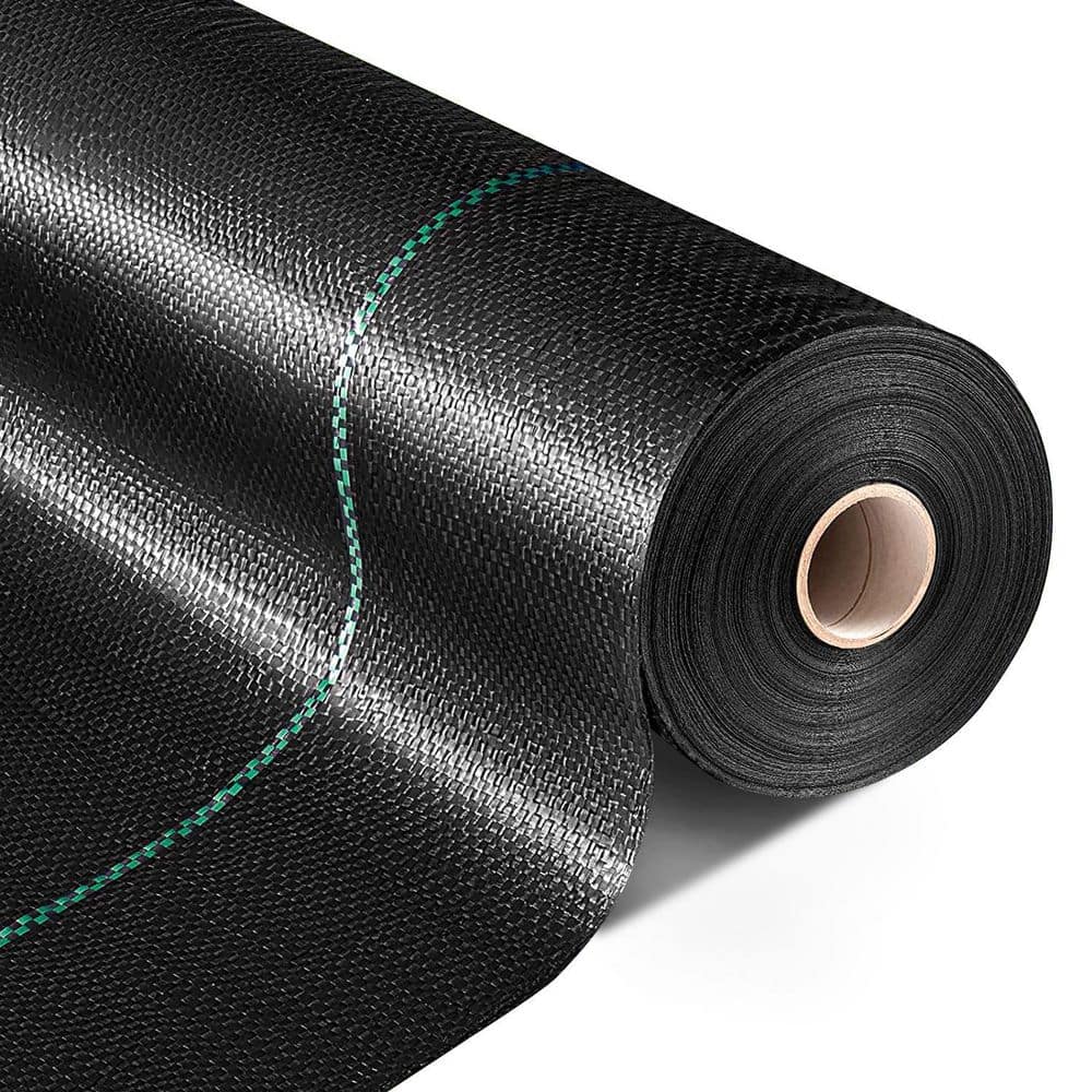 Agfabric 6 ft. x 25 ft. Heavy-Duty Driveway Gardening Mat Polypropylene Weed Barrier