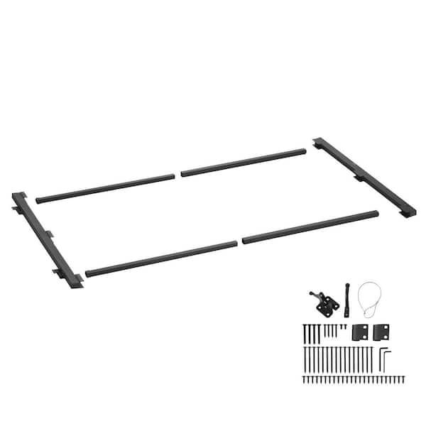 Adjustable Gate Building Kit Fits 40-72 in. Openings 4-5 ft. High Anti-Sag Frame with Latch Lock for Wood/Iron Fences