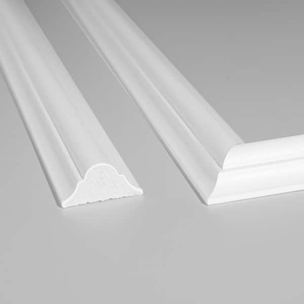 0.6 in. D x 0.9 in. W x 56.3 in. L Finished Polystyrene Pre-assembled Moulding Frame, Pre-Cut Wall Molding Set of 6 pcs