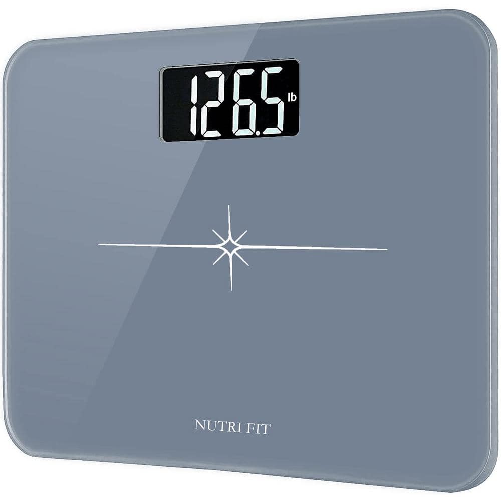 Digital Bathroom Scale with Step on Technology in Gray